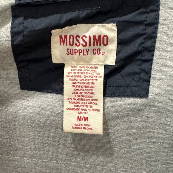 Navy windbreaker with cotton inside - Picture 5 of 5